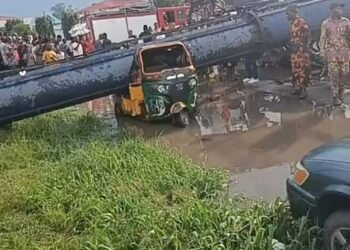 Billboard collapsed in Aba