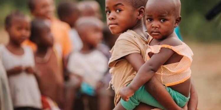 African Children suffering malnutrition