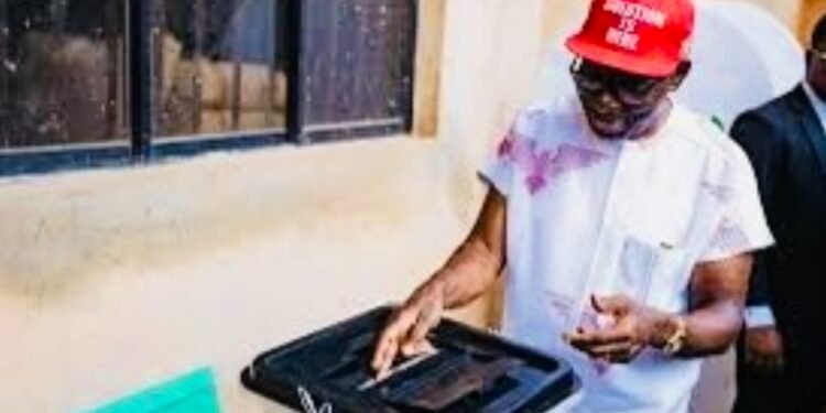 Governor Chukwuma Soludo voting in Anambra by-election