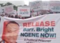 Bright Ngene – Protests Erupt in Enugu Over Continued Detention of Labour Party Lawmaker-Elect