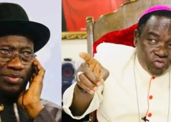 Bishop Matthew Kukah and Goodluck Jonathan