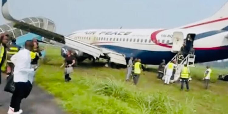 Air Peace plane veered off runway