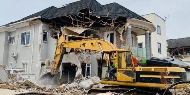 Lagos building demolition