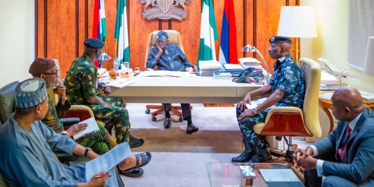 president bola tinubu and service chiefs VIPs