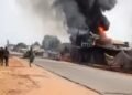 Fire Razes Filling Station, Forces Anambra Residents to Flee