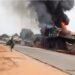 Fire Razes Filling Station, Forces Anambra Residents to Flee