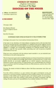 Anglican Diocese Suspends Priest Over ‘Arranged Prophecy’